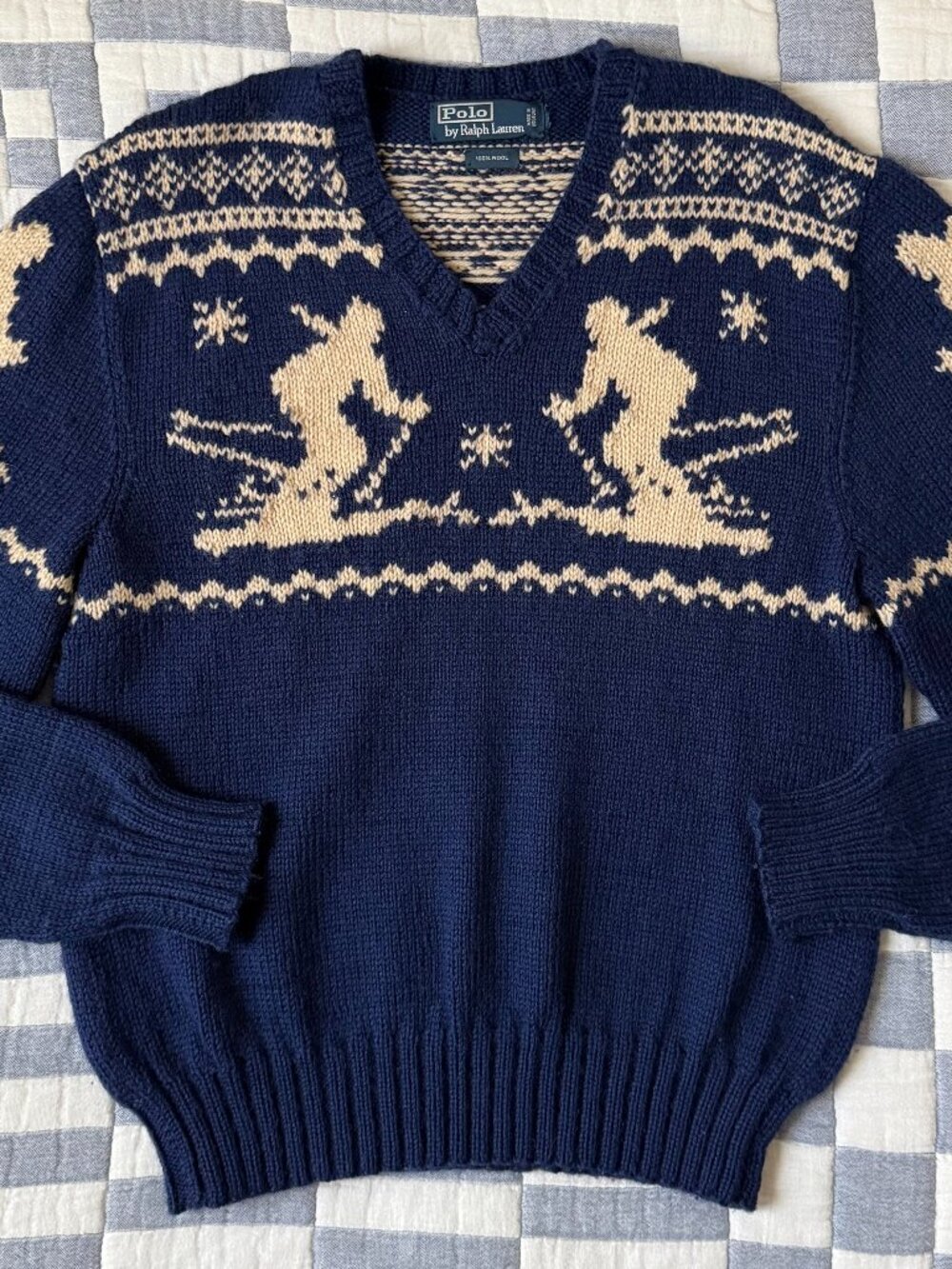 Vintage Polo by Ralph Lauren Ski Sweater, Blue